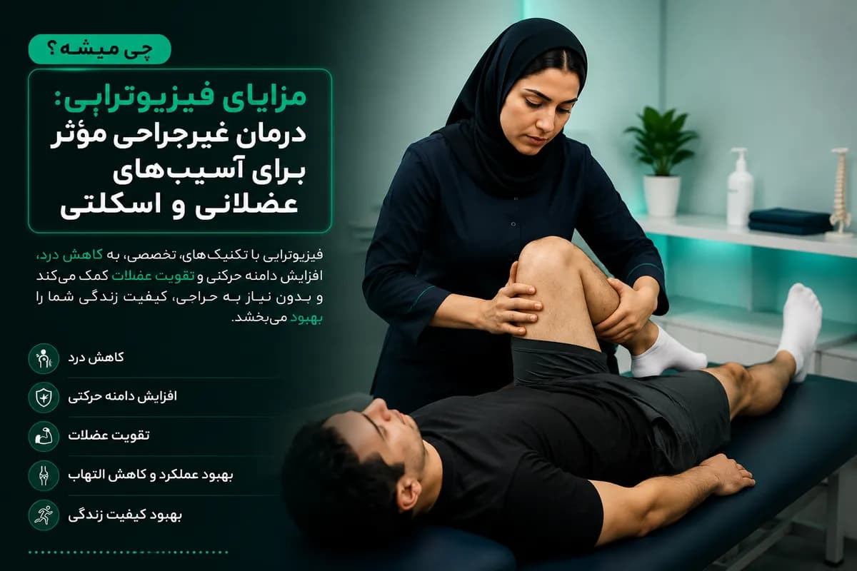 مزایای فیزیوتراپی: درمان غیرجراحی موثر برای آسیبهای عضلانی و اسکلتی در مشهد
